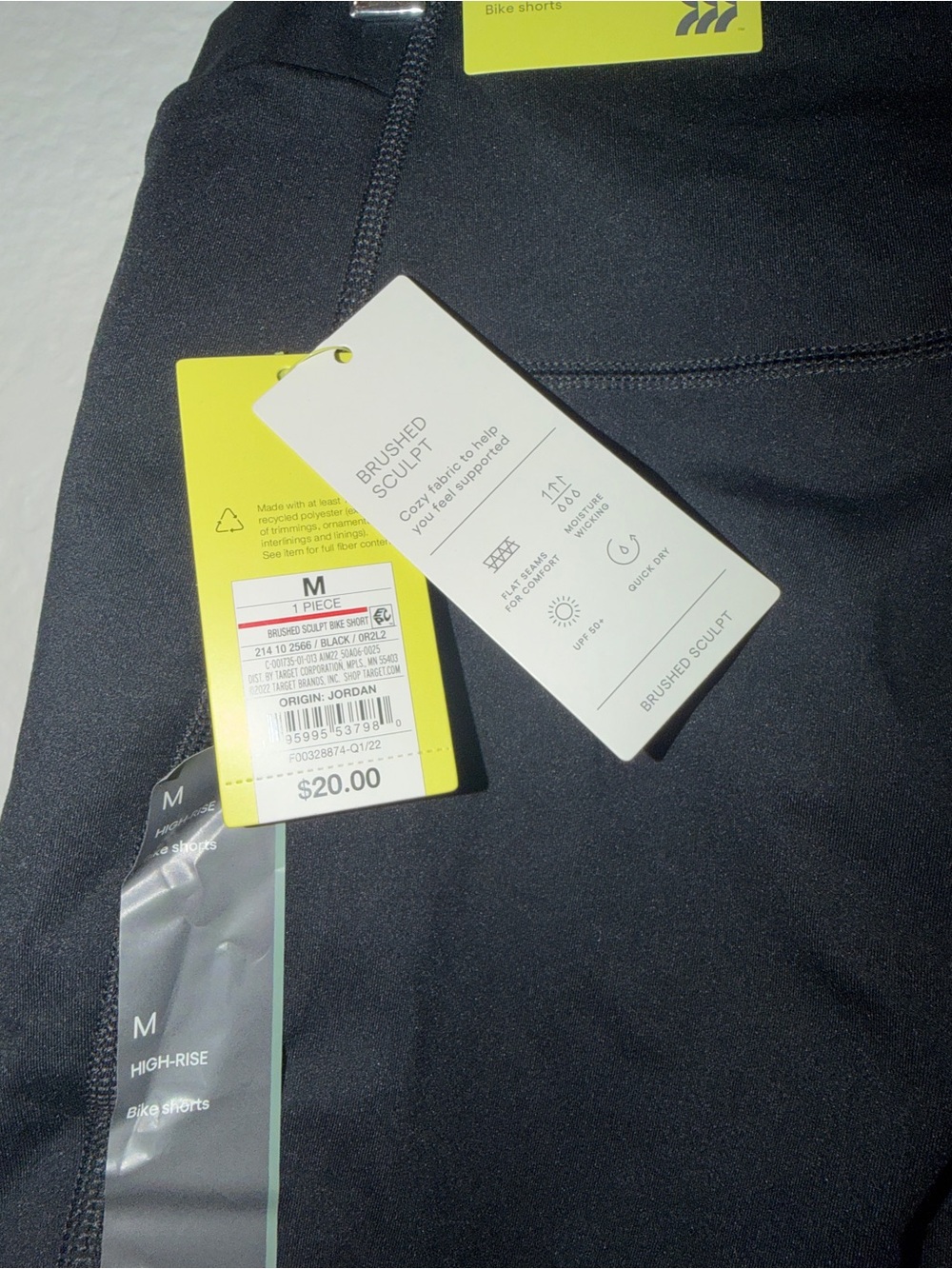 all in Motion High-Waist Black Women’s Active Shorts - Picture 7 of 8